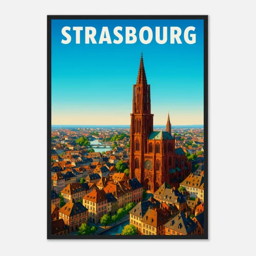 Affiche Cathédrale Notre-Dame Strasbourg Alsace Affiche Cathédrale Notre-Dame Strasbourg Alsace