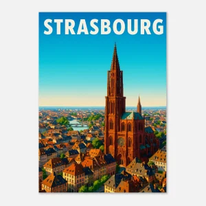 Affiche Cathédrale Notre-Dame Strasbourg Alsace Affiche Cathédrale Notre-Dame Strasbourg Alsace