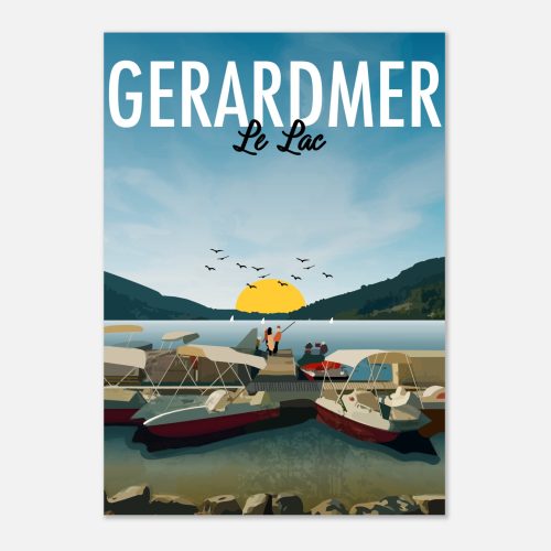 Affiche lac de Gérardmer – Vosges Affiche lac de Gérardmer – Vosges